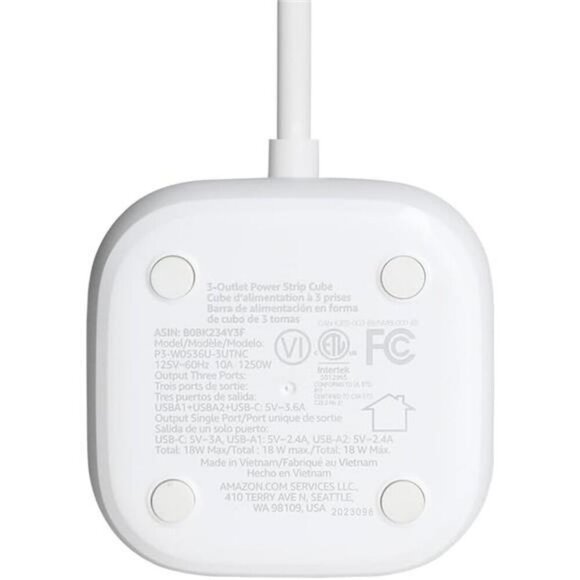 Power Strip Cube with USB C USB A Outlets and 5 Ft Extension Cord Travel - Picture 3 of 7